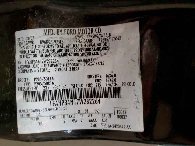 Aukcja sprzedaży 2007 Ford Focus, vin: 1FAHP34N17W282264, numer aukcji: 41953836