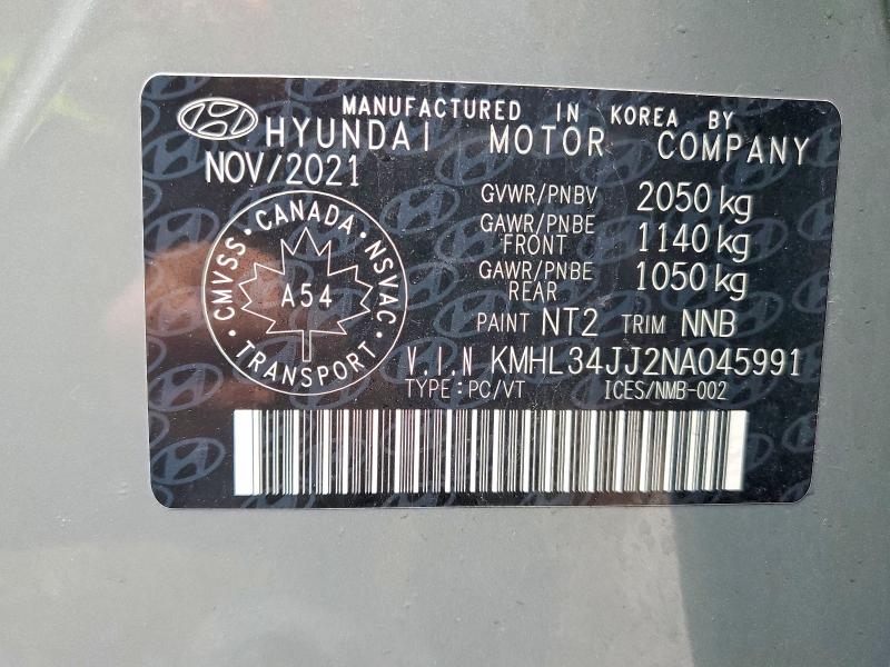 Aukcja sprzedaży 2022 Hyundai Sonata Hybrid, vin: KMHL34JJ2NA045991, numer aukcji: 46171826