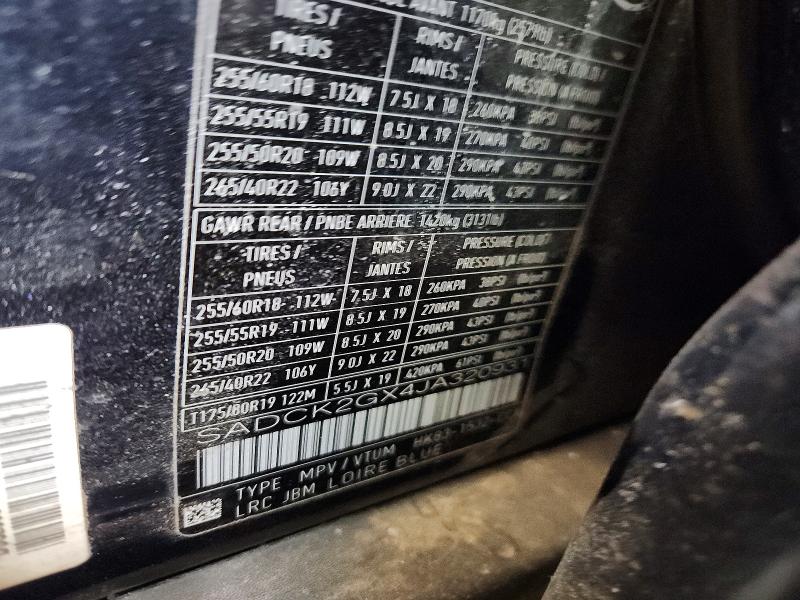 45958256 :رقم المزاد ، SADCK2GX4JA320931 vin ، 2018 Jaguar F-pace مزاد بيع