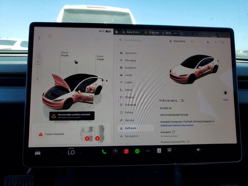 Продаж на аукціоні авто 2024 Tesla Model 3, vin: 5YJ3E1EA5RF727249, номер лоту: 46401806