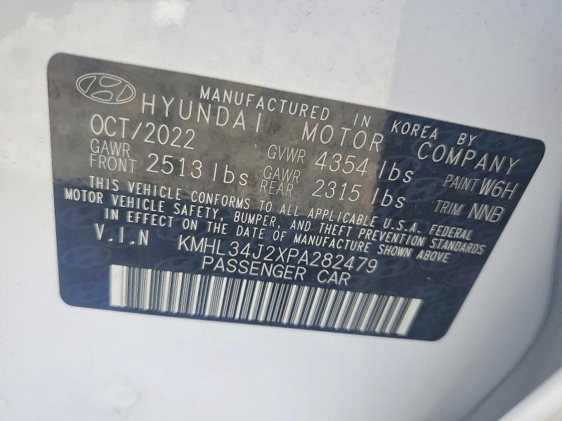 Aukcja sprzedaży 2023 Hyundai Sonata, vin: KMHL34J2XPA282479, numer aukcji: 45497706