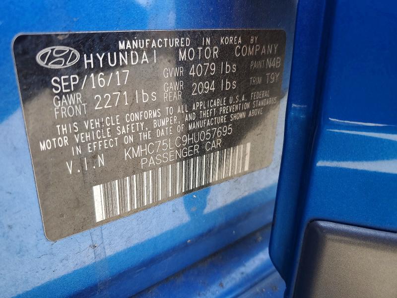 Продаж на аукціоні авто 2017 Hyundai Ioniq Hybrid, vin: KMHC75LC9HU057695, номер лоту: 47754306