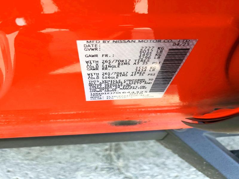2025 Nissan Frontier მანქანა იყიდება აუქციონზე, vin: 1N6ED1EJ7SN644325, აუქციონის ნომერი: 47141296
