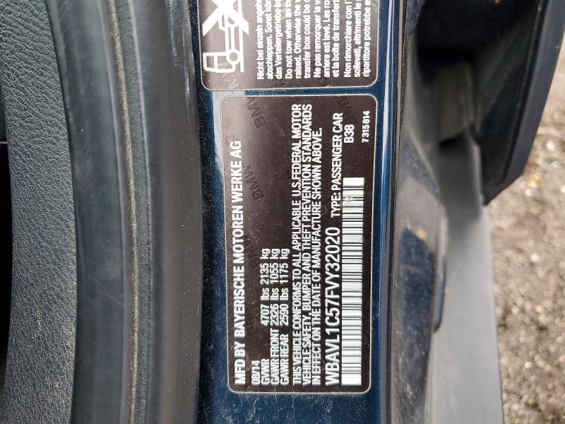 41937136 :رقم المزاد ، WBAVL1C57FVY32020 vin ، 2015 Bmw X1 مزاد بيع