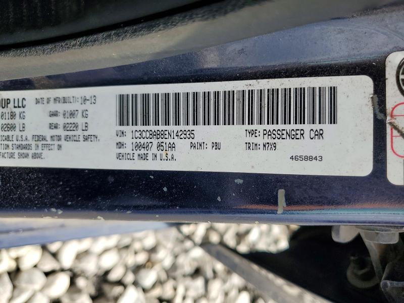 79546485 :رقم المزاد ، 1C3CCBAB8EN142935 vin ، 2014 Chrysler 200 مزاد بيع