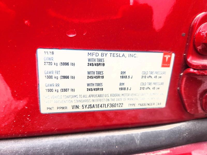 Aukcja sprzedaży 2020 Tesla Model S, vin: 5YJSA1E47LF360122, numer aukcji: 79887595