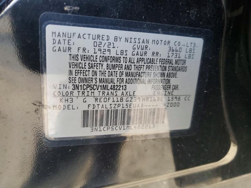 Продажа на аукционе авто 2021 Nissan Kicks, vin: 3N1CP5CV1ML482213, номер лота: 47448996