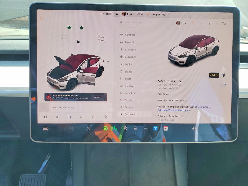 Продаж на аукціоні авто 2021 Tesla Model Y, vin: 5YJYGDEE8MF222531, номер лоту: 41794656