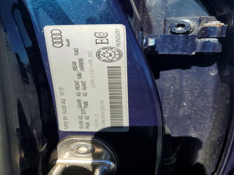 47037456 :رقم المزاد ، WAUB8GFF0H1053709 vin ، 2017 Audi A3 مزاد بيع