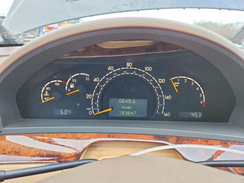 2003 Mercedes-benz S მანქანა იყიდება აუქციონზე, vin: WDBNG75J83A322782, აუქციონის ნომერი: 78600995