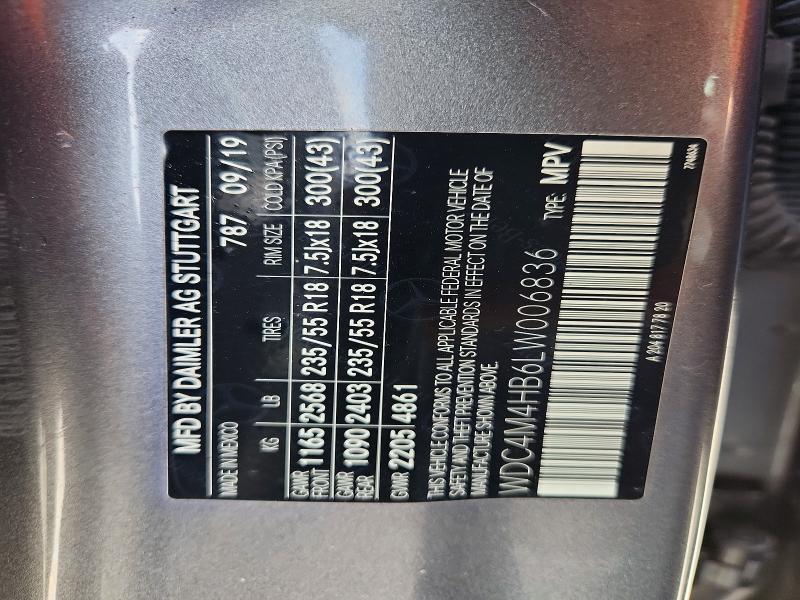 Aukcja sprzedaży 2020 Mercedes-benz Glb, vin: WDC4M4HB6LW006836, numer aukcji: 47245426