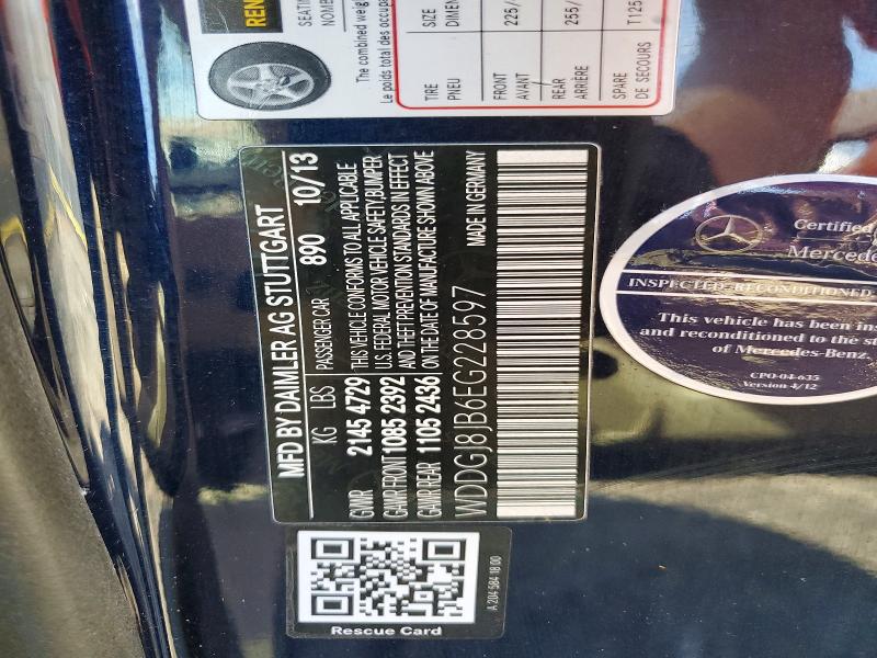 Продажа на аукционе авто 2014 Mercedes-benz C, vin: WDDGJ8JB6EG228597, номер лота: 45806596