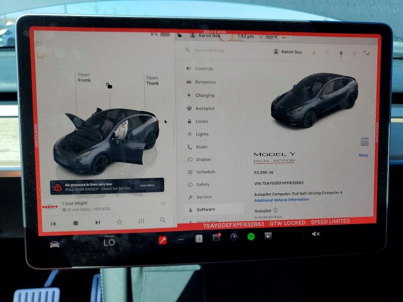 2023 Tesla Model Y მანქანა იყიდება აუქციონზე, vin: 7SAYGDEFXPF832883, აუქციონის ნომერი: 46942826
