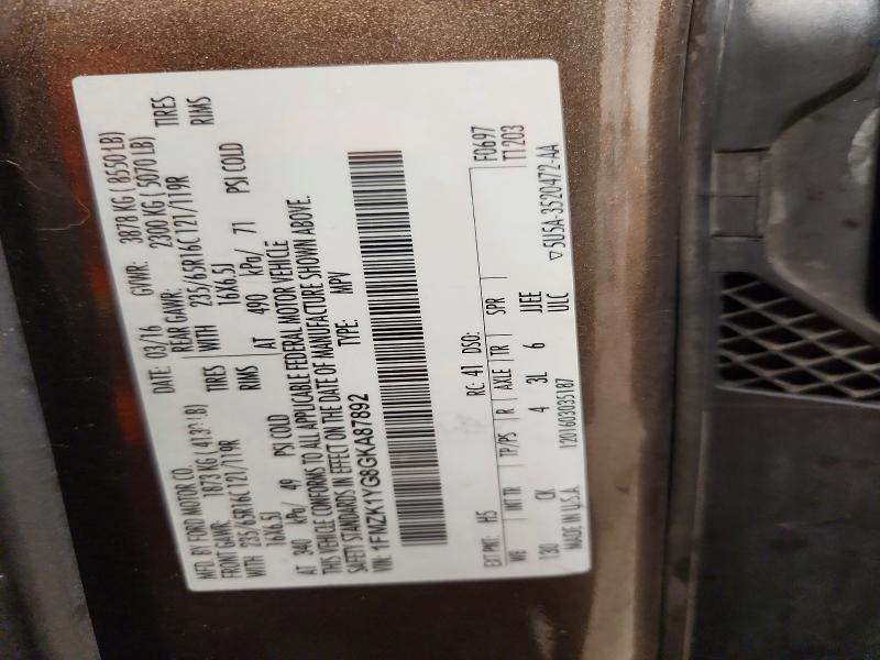 Aukcja sprzedaży 2016 Ford Transit, vin: 1FMZK1YG8GKA87892, numer aukcji: 41618496