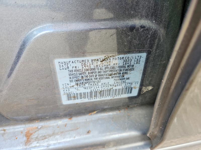 Продажа на аукционе авто 2015 Nissan Sentra, vin: 3N1AB7AP0FY321251, номер лота: 45693716