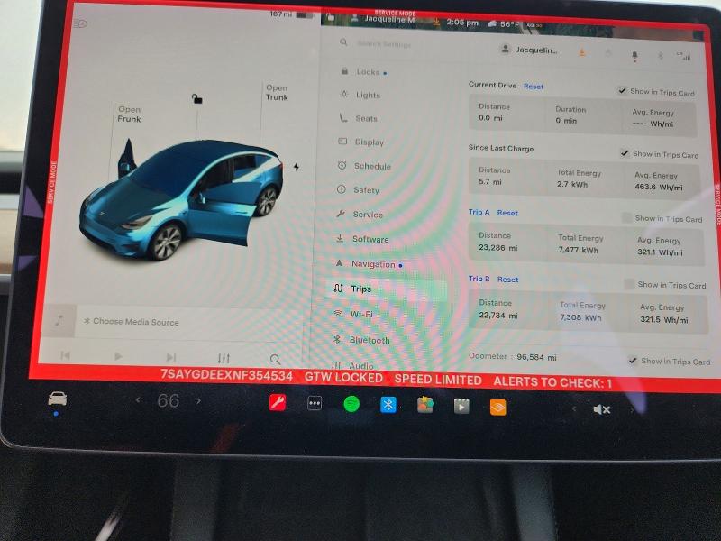 Auction sale of the 2022 Tesla Model Y, vin: 7SAYGDEEXNF354534, lot number: 47296396