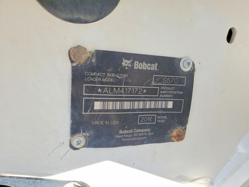 2019 Bobcat S570 მანქანა იყიდება აუქციონზე, vin: ALM417172, აუქციონის ნომერი: 98411345