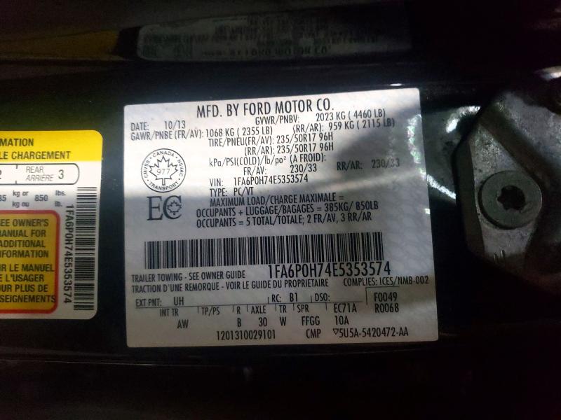41995026 :رقم المزاد ، 1FA6P0H74E5353574 vin ، 2014 Ford Fusion مزاد بيع