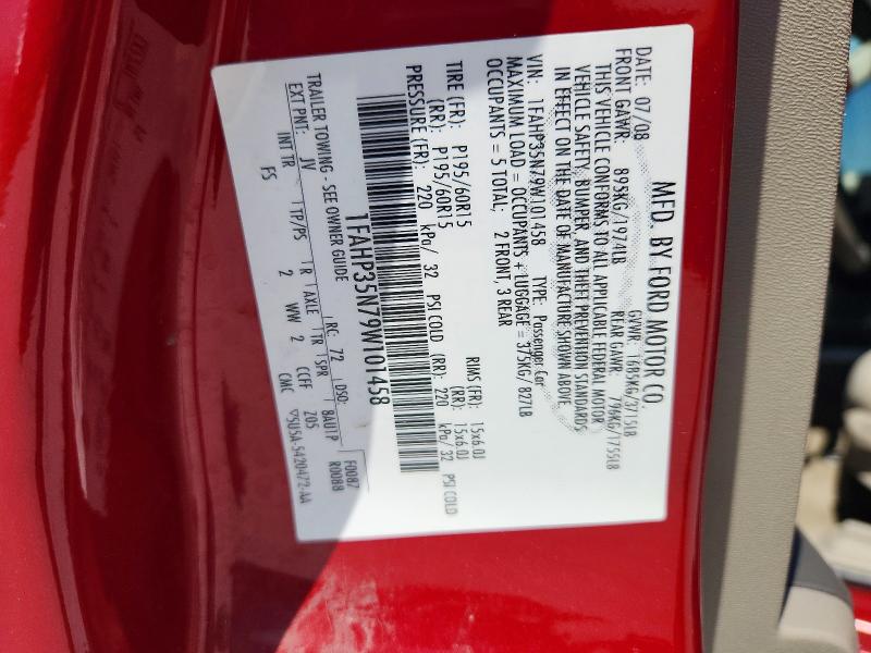 2009 Ford Focus მანქანა იყიდება აუქციონზე, vin: 1FAHP35N79W101458, აუქციონის ნომერი: 47009666