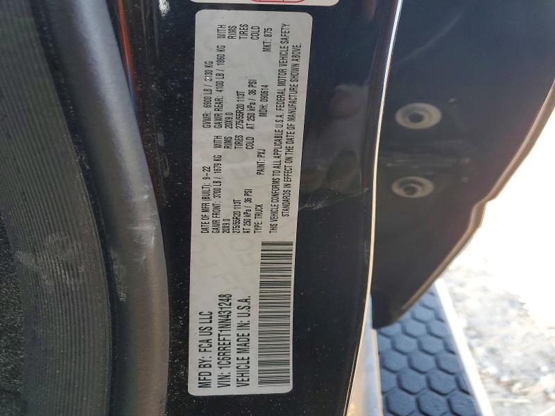 Продаж на аукціоні авто 2022 Ram 1500, vin: 1C6RREFT1NN431248, номер лоту: 47240196