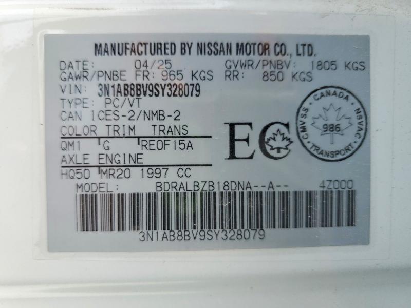 Aukcja sprzedaży 2025 Nissan Sentra, vin: 3N1AB8BV9SY328079, numer aukcji: 45675196
