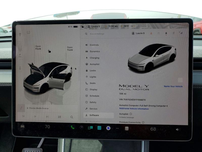 48149206 :رقم المزاد ، 7SAYGDEE9TF558870 vin ، 2026 Tesla Model Y مزاد بيع