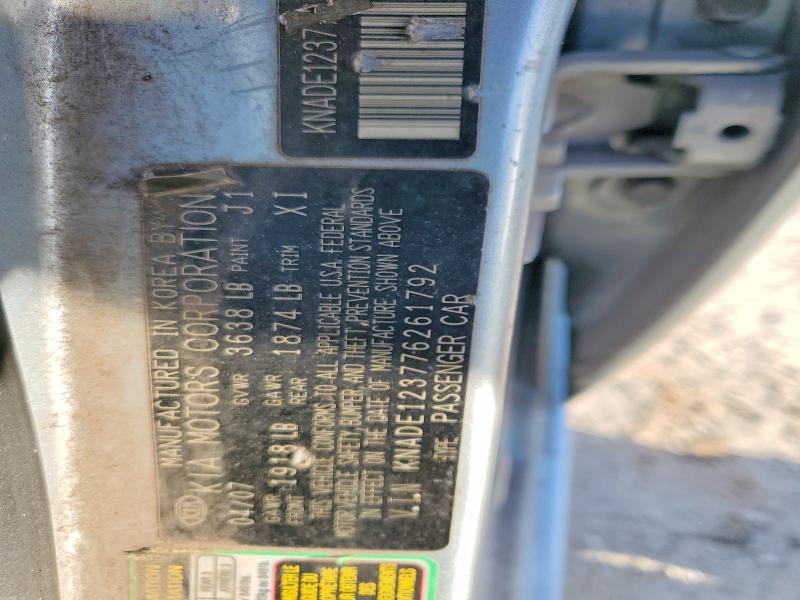 Aukcja sprzedaży 2007 Kia Rio, vin: KNADE123776261792, numer aukcji: 45494946