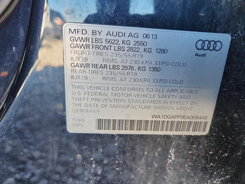 48009036 :رقم المزاد ، WA1DGAFP9EA006446 vin ، 2014 Audi Q5 مزاد بيع