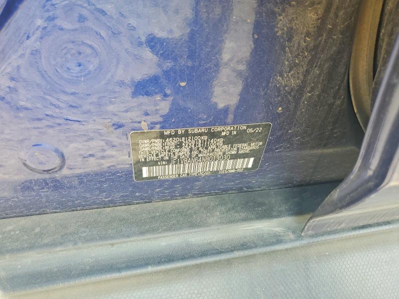 Aukcja sprzedaży 2022 Subaru Wrx, vin: JF1VBAN64N8013030, numer aukcji: 48005686