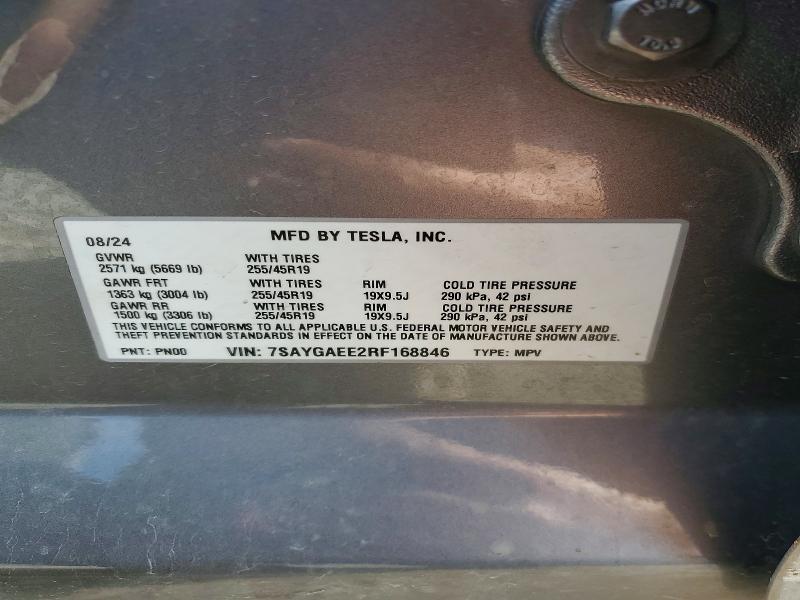Aukcja sprzedaży 2024 Tesla Model Y, vin: 7SAYGAEE2RF168846, numer aukcji: 79770295