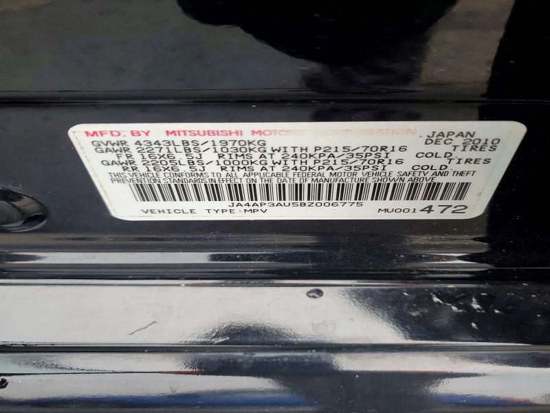 Продаж на аукціоні авто 2011 Mitsubishi Outlander Sport, vin: JA4AP3AU5BZ006775, номер лоту: 41786906