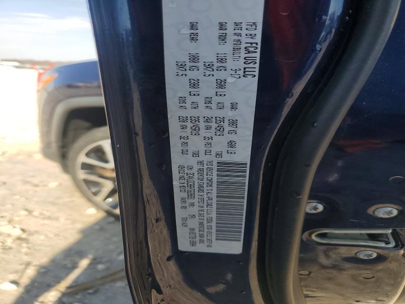 47398656 :رقم المزاد ، 3C4NJDCB6HT628831 vin ، 2017 Jeep Compass مزاد بيع