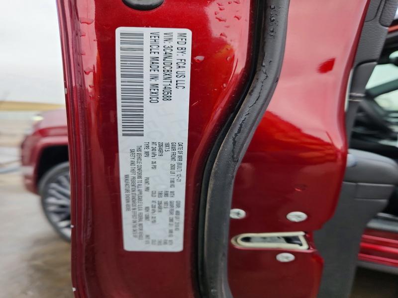 2022 Jeep Compass მანქანა იყიდება აუქციონზე, vin: 3C4NJDCBXNT140588, აუქციონის ნომერი: 47735126