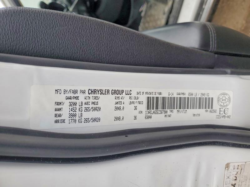 77594125 :رقم المزاد ، 1C4RDJAG5EC587900 vin ، 2014 Dodge Durango مزاد بيع