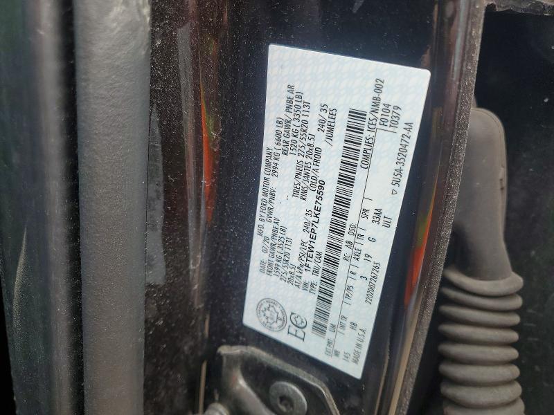 Aukcja sprzedaży 2020 Ford F150, vin: 1FTEW1EP7LKE75590, numer aukcji: 48006596