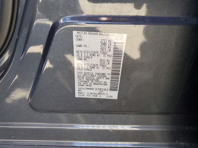 Продажа на аукционе авто 2013 Infiniti Jx35, vin: 5N1AL0MM8DC328582, номер лота: 47392436