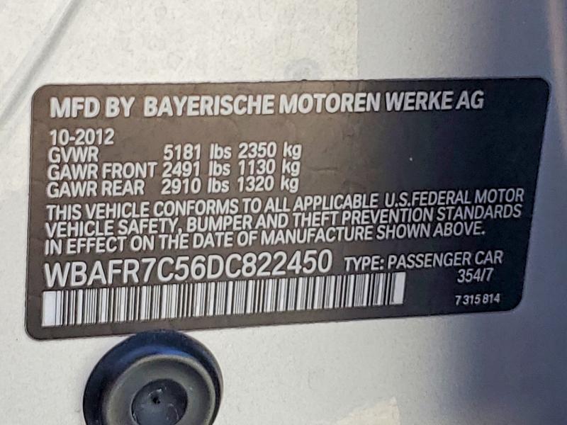Aukcja sprzedaży 2013 Bmw 535, vin: WBAFR7C56DC822450, numer aukcji: 46349886