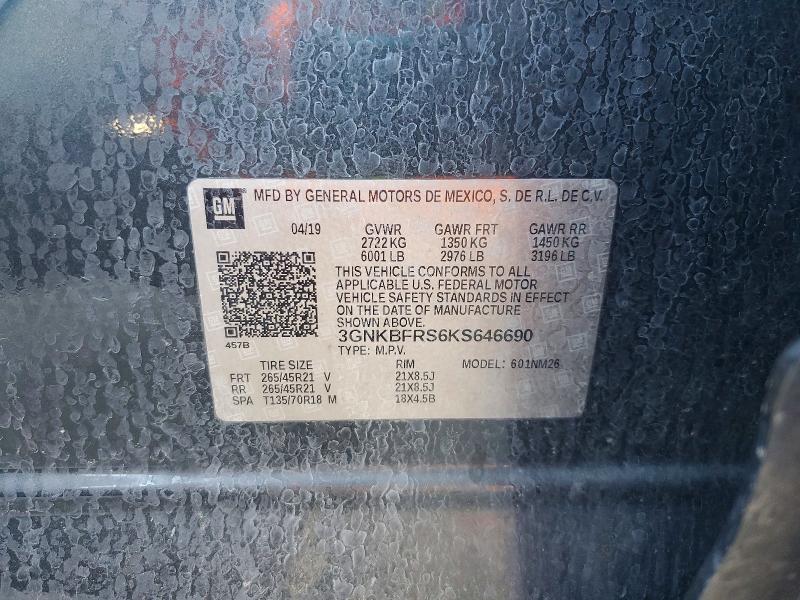 Продаж на аукціоні авто 2019 Chevrolet Blazer, vin: 3GNKBFRS6KS646690, номер лоту: 46930566