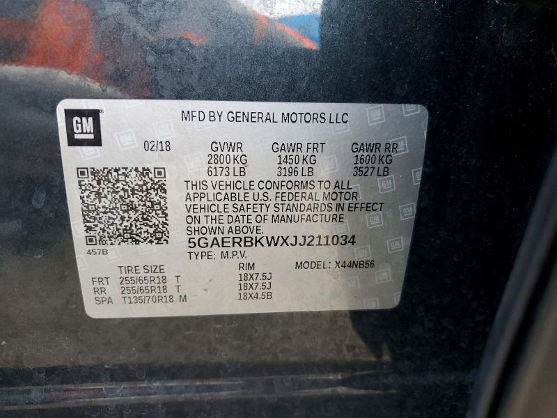 Aukcja sprzedaży 2018 Buick Enclave, vin: 5GAERBKWXJJ211034, numer aukcji: 47337666