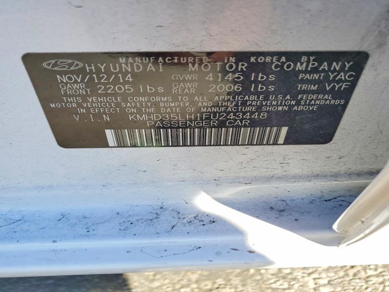 46891926 :رقم المزاد ، KMHD35LH1FU243448 vin ، 2015 Hyundai Elantra Gt مزاد بيع