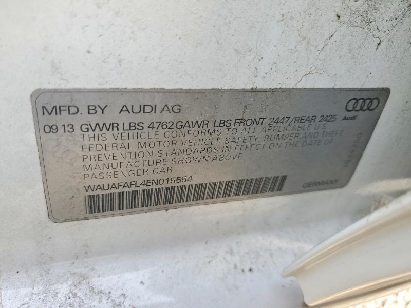 Aukcja sprzedaży 2014 Audi A4, vin: WAUAFAFL4EN015554, numer aukcji: 48087776