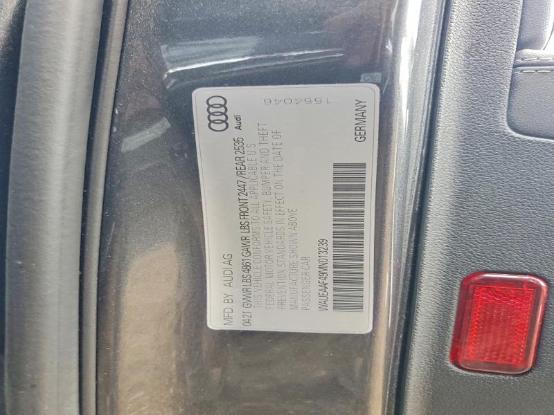 Продаж на аукціоні авто 2021 Audi A4, vin: WAUEAAF49MN013239, номер лоту: 47460586