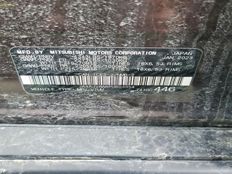 2023 Mitsubishi Rvr მანქანა იყიდება აუქციონზე, vin: JA4AJVAW4PU603354, აუქციონის ნომერი: 41649786