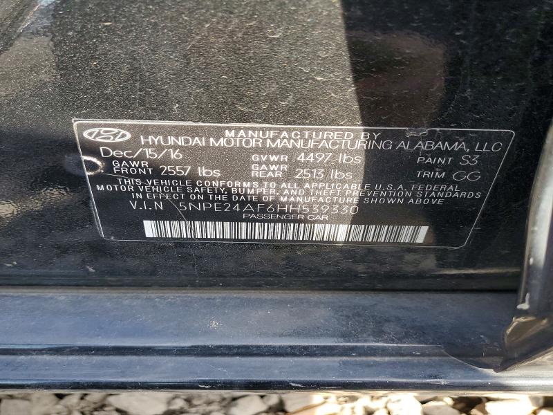 Продаж на аукціоні авто 2017 Hyundai Sonata, vin: 5NPE24AF6HH539330, номер лоту: 78814935