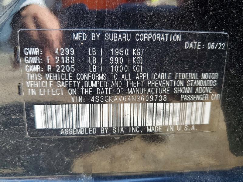 Продаж на аукціоні авто 2022 Subaru Impreza, vin: 4S3GKAV64N3609738, номер лоту: 41953906