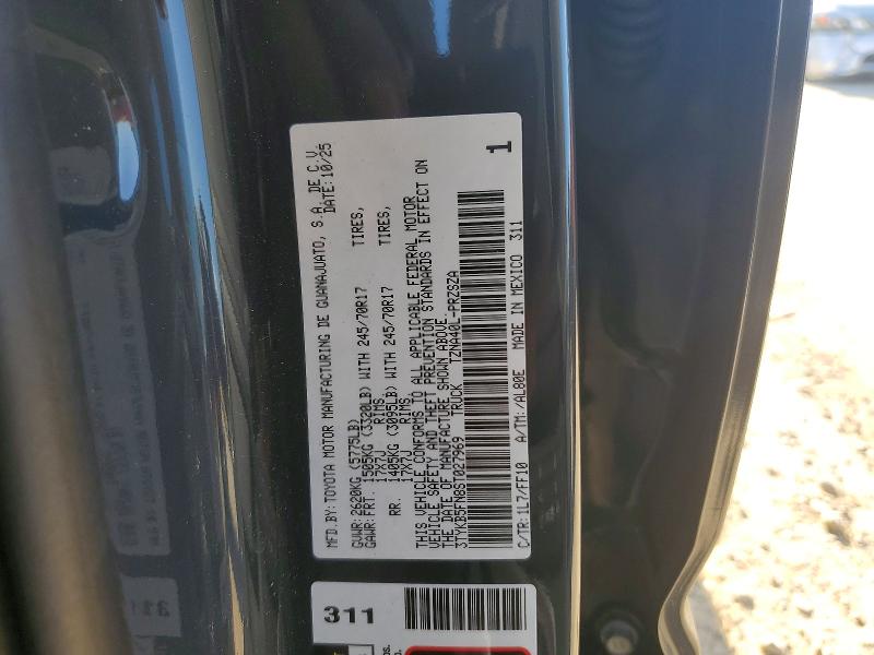 2025 Toyota Tacoma მანქანა იყიდება აუქციონზე, vin: 3TYKB5FN8ST027969, აუქციონის ნომერი: 47396076