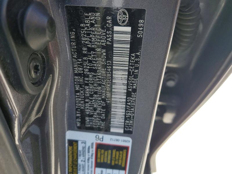 46229706 :رقم المزاد ، 4T1BF1FK3EU854613 vin ، 2014 Toyota Camry مزاد بيع