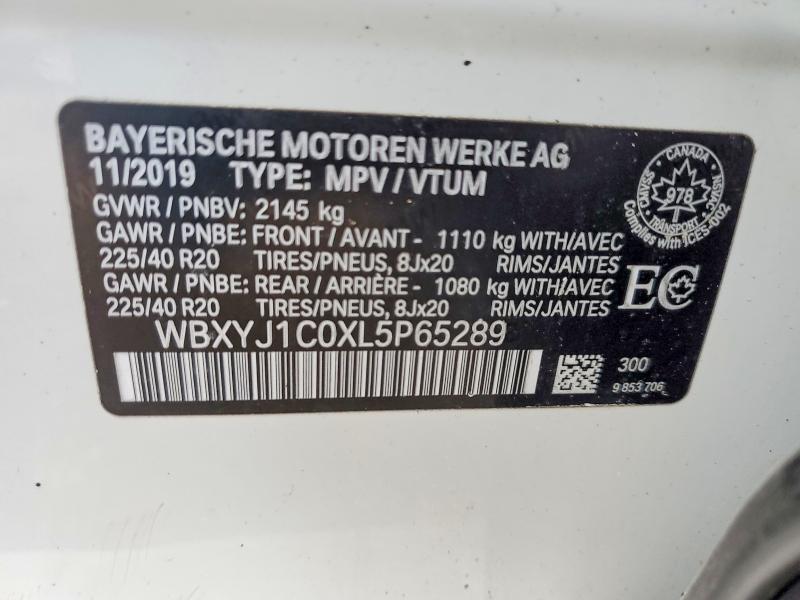 Продажа на аукционе авто 2020 Bmw X2, vin: WBXYJ1C0XL5P65289, номер лота: 41954426
