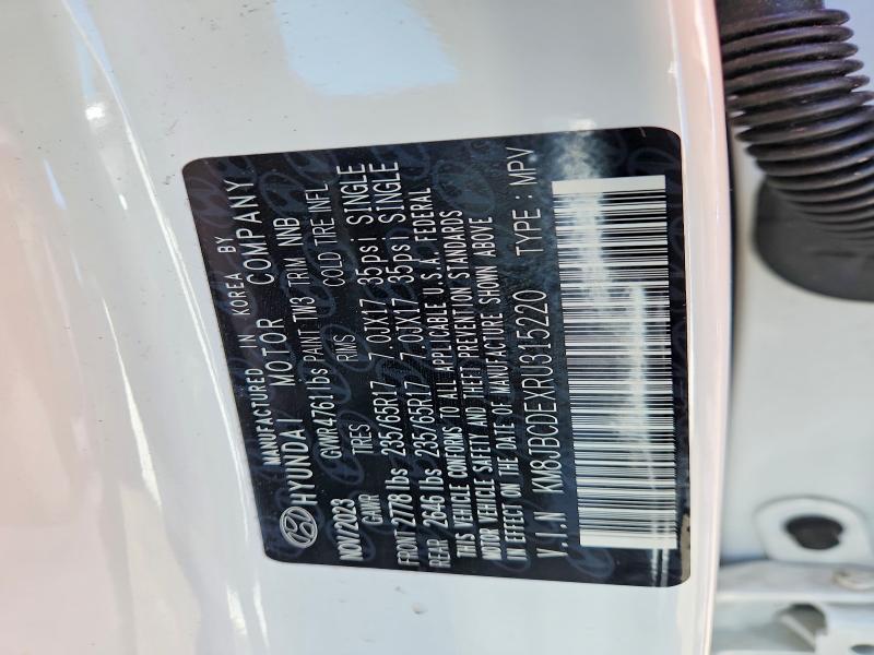 Aukcja sprzedaży 2024 Hyundai Tucson, vin: KM8JBCDEXRU315220, numer aukcji: 78825235