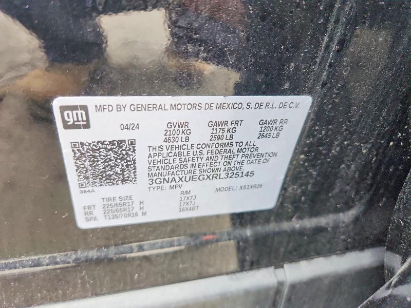 Продажа на аукционе авто 2024 Chevrolet Equinox, vin: 3GNAXUEGXRL325145, номер лота: 48050326